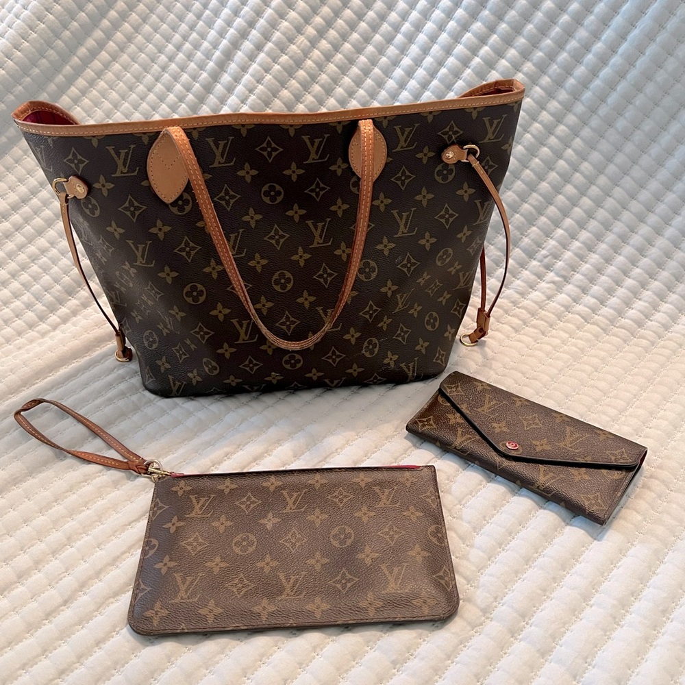 Authentic monogram bag, wallet and pouch.